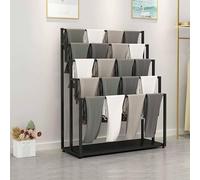Présentoir D’écharpe Au Sol, Porte-écharpe en Métal Doré 5 Couches De Magasin De Vêtements, Présentoir D’Organisateur De Hijab Commercial, Porte-servie, Black, 150 * 40 * 150cm