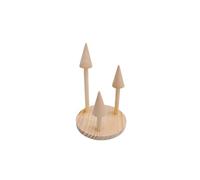 Présentoir De Bagues Rond En Bois, Cône, Support, Plateau Rangement Bracelet Montre, Accessoires Vitrine Fenêtre Bijoux pour DIY Artisanat