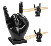 Présentoir De Baguettes De Batterie, Présentoir Pour Baguettes De Rock, Créatif Support En Résine, Support Amusant Pour Baguettes De Batterie, Décoration Cadeau Amusant Pour Le Batteur (Noir)