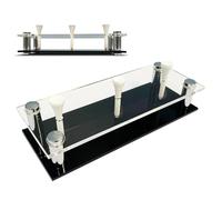 Présentoir de balles de golf en acrylique - Vitrine moderne en métal pour souvenirs - Support antidérapant pour trois balles - Support transparent pour accessoires - Pour bureau, chambre à coucher