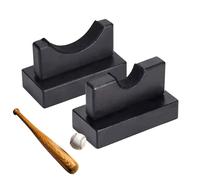Présentoir de batte de baseball - Bois 4,33 x 2,17 x 2,36 pouces léger | Organisateur de chauve-souris Support rembourré doux Support peu encombrant | Bibliothèque, Rangement mural, Vitrine