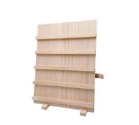 Présentoir de bijoux en bois, porte-cartes et boucles d'oreilles, vitrine amovible avec fentes for Bracelets, présentation artisanale pour Bracelet Montre Élastique(Wood 5 layer)
