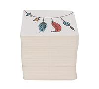 Présentoir de Boucles d'oreilles, 100 pièces, Rangement de Cartes en Papier pour Bijoux, épingles à Cheveux, Carte de Rangement (Collier de Plumes)