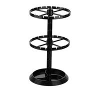 Présentoir de boucles d'oreilles pour vendeurs, 28,2 x 16 x 16 cm, rotatif à 2 niveaux, support de rangement de boucles d'oreilles avec plateau