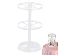 Présentoir de boucles d'oreilles pour vendeurs, 28,2 x 16 x 16 cm, rotatif à 2 niveaux, support de rangement de boucles d'oreilles avec plateau