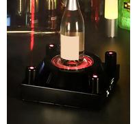 Présentoir de Bouteilles d'alcool Éclairé par LED Casier à Champagne Carré en Fer Accessoires de Bars Colorés pour Maison, Bureau, Bars, Fêtes, Discothèques(28 * 28 * 12.5cm)