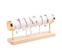 Présentoir de bracelets monocouche/double, 2 pièces, présentoir bijoux en bois, support rangement, comptoir pour Bracelets(White cortex)