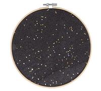 Présentoir de Broches en Faux Cuir Noir, 22cm de diamètre, Gain de Place, décoratif, Pratique, présentoir de Rangement de Bijoux