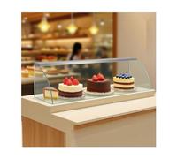 Présentoir de buffet réfrigéré commercial, présentoir à pâtisserie en verre trempé transparent pour boulangerie, design fermé à trois côtés pour desserts
