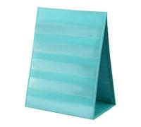 Présentoir de bureau latéral avec 10 poches transparentes et rangement intégré pour espace d'apprentissage en classe 33 x 43 cm, tableau d'enseignement pliable