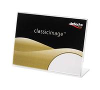 Présentoir De Bureau Polystyrène En Forme De L 90x60 Mm. Déviation Horizontale