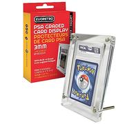 Présentoir de cartes en acrylique compatible avec carte Pokémon PSA graduée - Lot de 1 avec protection UV, sans acide et support en métal