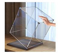 GRRICEPL Présentoir De Casque, Armoire De Rangement pour Casques De Moto, Boîte De Rangement Vitrine Artisanale Verre Alliage (Couleur : Clear-B, Taille : 35x35x35cm)