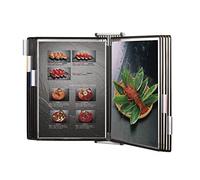 Présentoir de catalogue mural, système référence avec 10 poches d'affichage, présentoirs luxe d'une capacité 20 feuilles, for menu restaurant