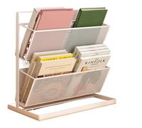 Présentoir de catalogue - Organisateur de littérature de bureau, support de livre à plusieurs niveaux, présentoir de bureau durable | Support pratique pour brochures et brochures, pour bibliothèque, s