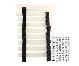 Présentoir de ceinture d'arts martiaux : organisateur de ceinture de karaté premium ultime avec kit de suspension et autocollants, aucun assemblage d'étagère de rangement requis | Adolescents