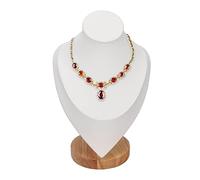 Présentoir de Collier de Buste de Bijoux, Chevalet de Bijoux en Cuir, Présentoir de Chaîne de Collier, Support de Tour de Buste, Support de Mannequin de Bijoux, Support de Bijoux