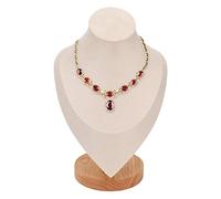 Présentoir de Collier de Buste de Bijoux, Chevalet de Bijoux en Cuir, Présentoir de Chaîne de Collier, Support de Tour de Buste, Support de Mannequin de Bijoux, Support de Bijoux
