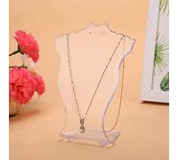 Présentoir de collier pour buste de mannequin, support de stockage et présentation bijoux, résistant à la déformation, transparent