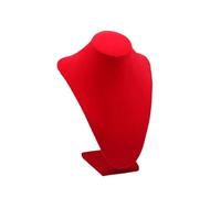 Présentoir de colliers, buste, modèle rouge brillant, support for pendentifs, salons d'exposition(L)