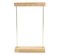 Présentoir de colliers Double face en bois massif à 6 crochets, support rangement bijoux grande capacité for pendentifs, ornements