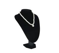Présentoir de colliers en velours noir, support de buste, organisateur de bijoux, support de pendentifs, tour de cou, présentoir divers(Height 29cm)