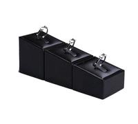 Présentoir de colliers Présentoir à bijoux en cuir PU noir, présentoir for bagues, boucles d'oreilles, pendentifs, colliers, chaînes, ras-de-cou, buste, bracelets, organiseur(3 rings in 1 set)