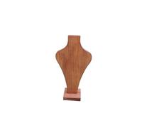 Présentoir de colliers Wood Color Detachable Mannequin Necklace Display Rack Pendant Chain Bust Ornaments Hanging Shelf(S)