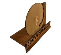 Présentoir de disques en bois - Organiseur de vinyle de style vintage, solution de rangement pour album compact, pièce de décoration d'intérieur élégante, design peu encombrant | Idée cadeau unique