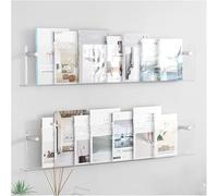 Présentoir de documents moderne en acrylique transparent - Grande et petite étagère à suspendre - Pour la maison, le bureau, la réception