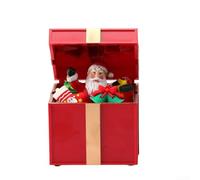 Présentoir de fenêtre de Noël avec boîte à musique lumineuse jouant des chansons festives, pour cheminées de vacances, centres de table et scènes décoratives de fenêtre (vert)