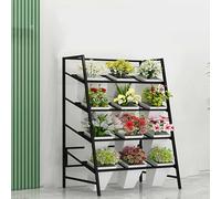 Présentoir de fleuriste avec seaux en plastique durable, design multicouche pour un arrangement optimal des plantes, idéal pour les fleuristes et les jardineries