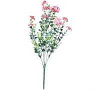Présentoir de fleurs artificielles d'intérieur avec haleine de bébé esthétique dans un pot fini pour un attrait visuel constant (rose rouge)