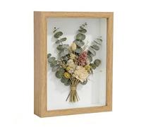 Présentoir de fleurs pressées - Pièce d'exposition botanique de bureau, cadre de spécimen de plante pour collecter, fenêtre en verre transparent, décoration d'intérieur avec construction en bois