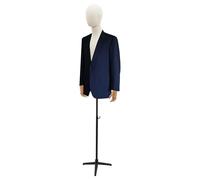Présentoir de forme de dressing masculin - Hauteur : 135-193 cm - Support en métal - Forme de vêtement - Buste - Mannequin de vitrine - Réglable - Pour magasins de vêtements (noir, 135-193 cm)
