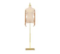 Présentoir de Forme de Robe de Mannequin pour Femme, Torse Complet du Corps pour la décoration de fenêtre de Magasin de vêtements Gold Style A Size M