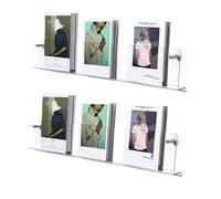 Présentoir de livre mural moderne, for le salon | Porte-revues en acrylique transparent, support mural for brochures, bibliothèque flottante à la mode(Transparent,23.6″W)