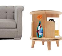 Présentoir de livres pivotant, 4 compartiments, design peu encombrant, bois de pin durable