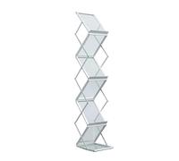 Présentoir de magazines pliable en alliage d'aluminium | Multicolore : for le bureau, les salons professionnels, les expositions(A)