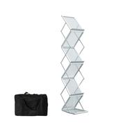 Présentoir de magazines pliable en alliage d'aluminium | Multicolore : for le bureau, les salons professionnels, les expositions(D)