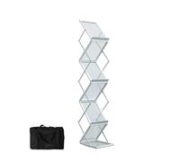 Présentoir de magazines pliable en alliage d'aluminium | Multicolore : for le bureau, les salons professionnels, les expositions(B)