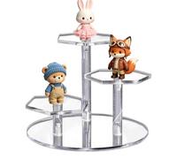 Présentoir de Maquettes Manuelles à Trois Endroits, Présentoirs à Bijoux, Présentoir Acrylique Transparent, Pour Montrer des Figurines, des Bijoux, des Parfums