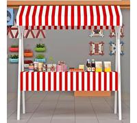 Présentoir de marché extérieur pour crème glacée et hot-dogs - Léger - Portable - Rouge - 150 cm - Idéal pour les camions alimentaires et les événements - Utilisation commerciale.