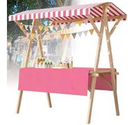 Présentoir de marché Pliable en Bois, kiosque de Vente avec auvent, étagère de Concession pour Stand de Vente de Nourriture pour marché, Nourriture de Rue et événements(I,47x23.6in Folding Type)