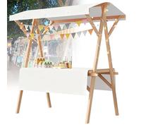 Présentoir de marché Pliable en Bois, kiosque de Vente avec auvent, étagère de Concession pour Stand de Vente de Nourriture pour marché, Nourriture de Rue et événements(J,59x23.6in Folding Type)