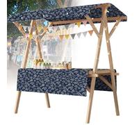 Présentoir de marché Pliable en Bois, kiosque de Vente avec auvent, étagère de Concession pour Stand de Vente de Nourriture pour marché, Nourriture de Rue et événements(K,59x23.6in Folding Type)