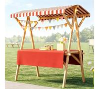 Présentoir de Marché Pliable en Bois, Stand de Vente Portable