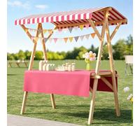 Présentoir de Marché Pliable en Bois, Stand de Vente Portable