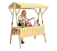 Présentoir de marché pliable pour foires artisanales, festivals et ventes de plage, chariot portable avec design pliable