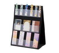 Présentoir de marque-pages double face à 3 niveaux | Porte-autocollants de bureau pour artistes, auteurs, écrivains, lecteurs, commerce de détail, foire
